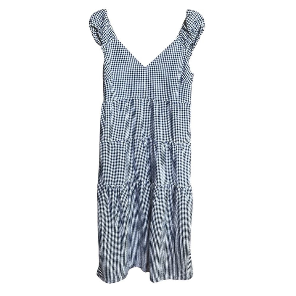 Old Navy Gingham Peasant Maxi Dress Women’s size Small Tall